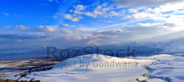 Bitlis Kirkor Dağı, Rahva Ovası, karlı dağlar, Tatvan, kış manzarası