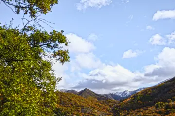 Dersim Pülümür Salördek sonbahar ve karlı dağ manzarası
