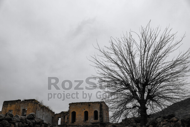 Mardin Savur harabe taş yapılar ve kış manzarası