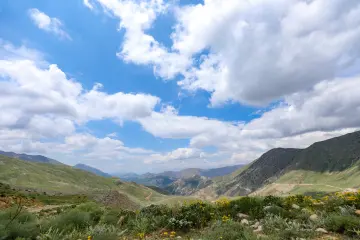 Dersim Buyer Dağı'nda Munzur Dağları ve yeşil dağ manzarası